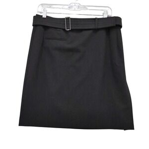 Tara Jarmon Skirt Belted Lined Black Mini Skirt Size 40